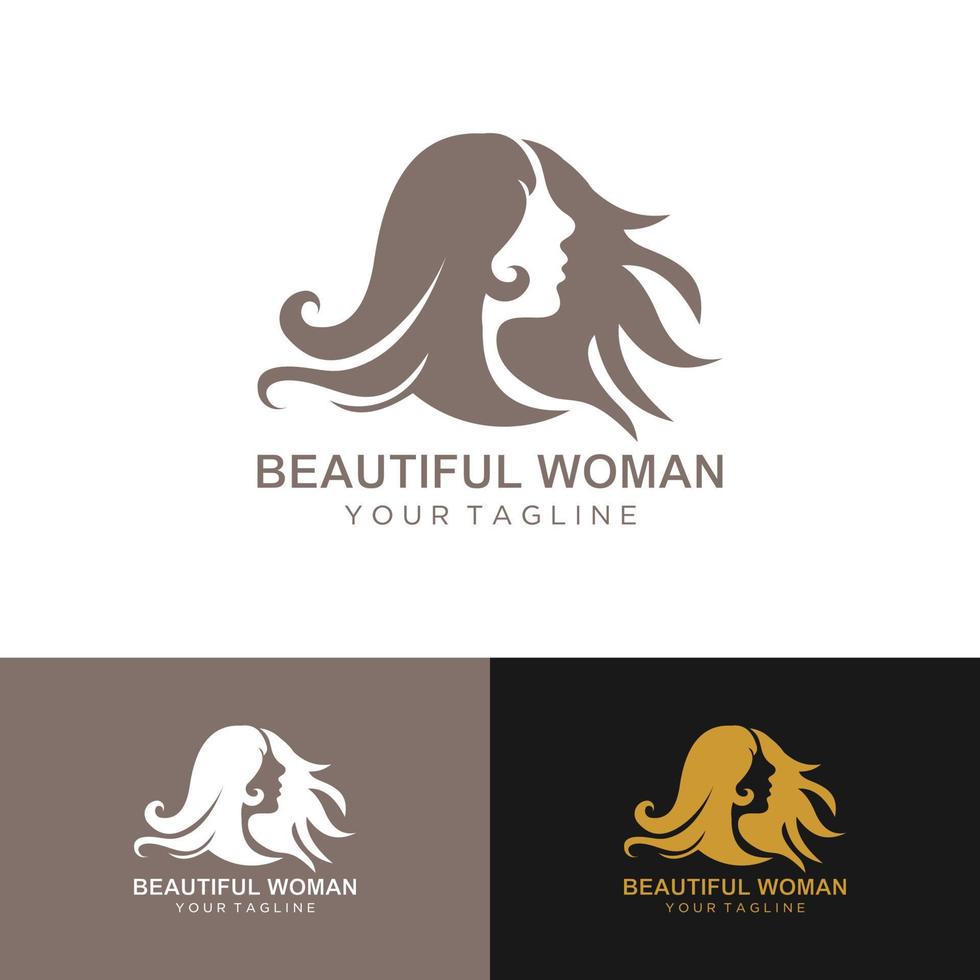 schoonheid vrouw gezicht logo vector