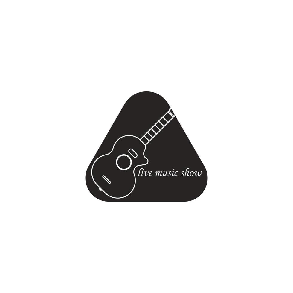 gitaar logo vector illustratie symbool ontwerp