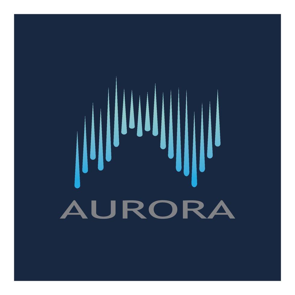 Aurora logo ontwerp icoon illustratie vector sjabloon