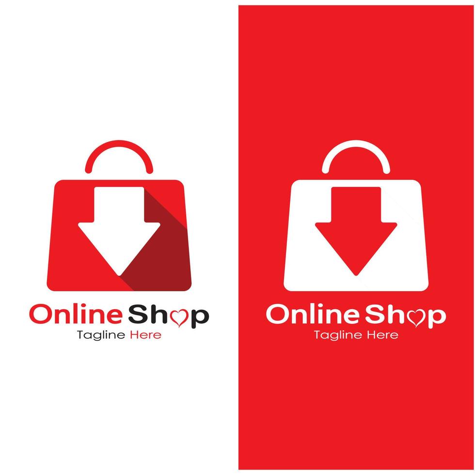 e-commerce logo boodschappen doen zak en online boodschappen doen kar en online winkel logo ontwerp met modern concept vector