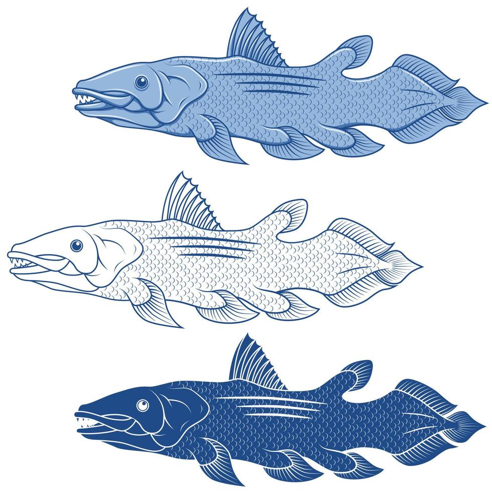 coelacanth vis vector ontwerp