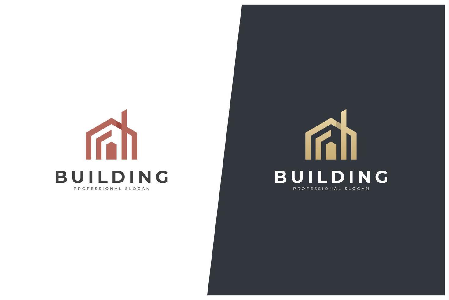 huis vector logo concept onroerend goed renovatie moderne structuur architectuur