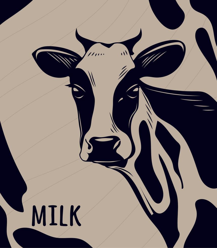 melk koe dier vector