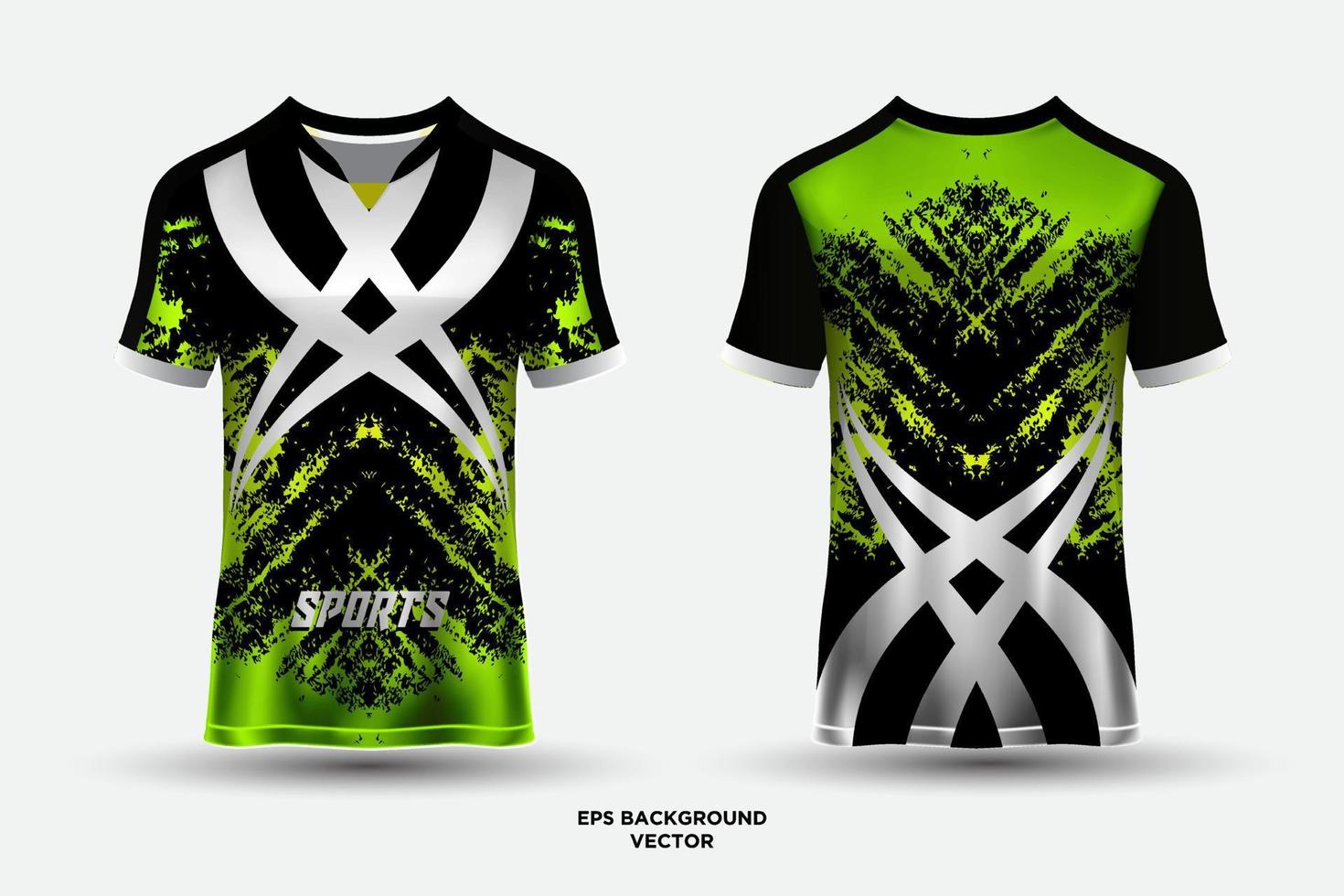 modern Jersey ontwerp sjabloon voetbal club uniform t overhemd voorkant en terug vector