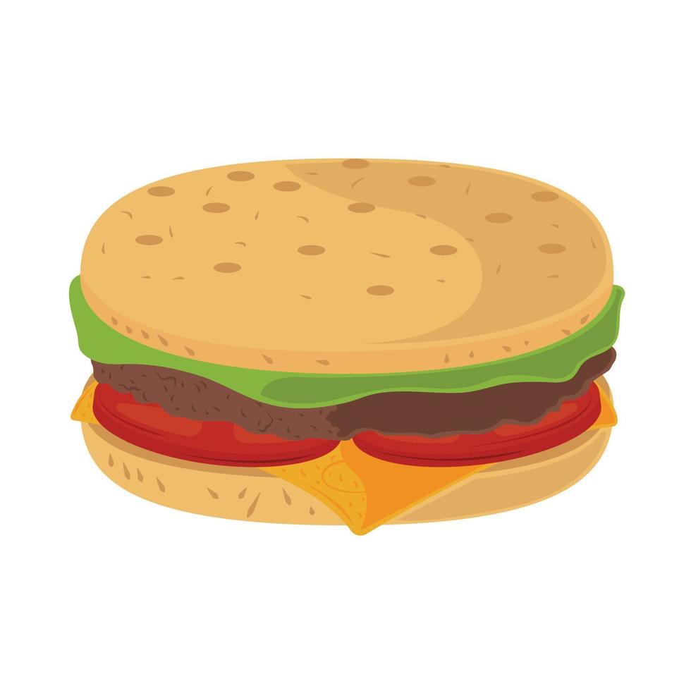 hamburger eten icoon vector