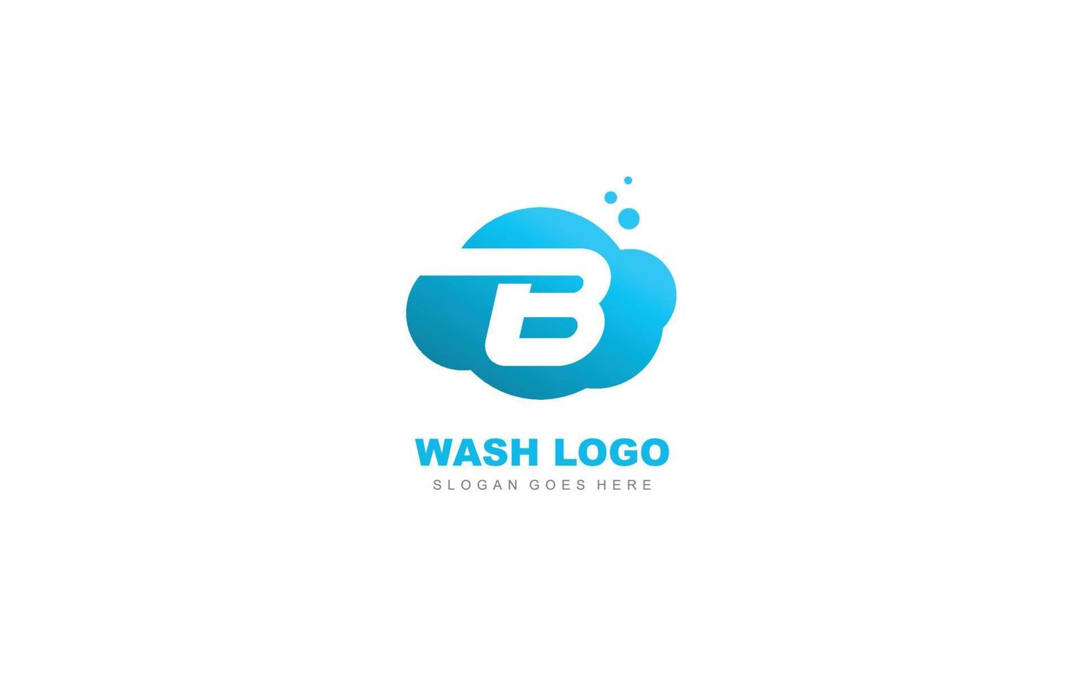b logo wolk voor branding bedrijf. brief sjabloon vector illustratie voor uw merk.