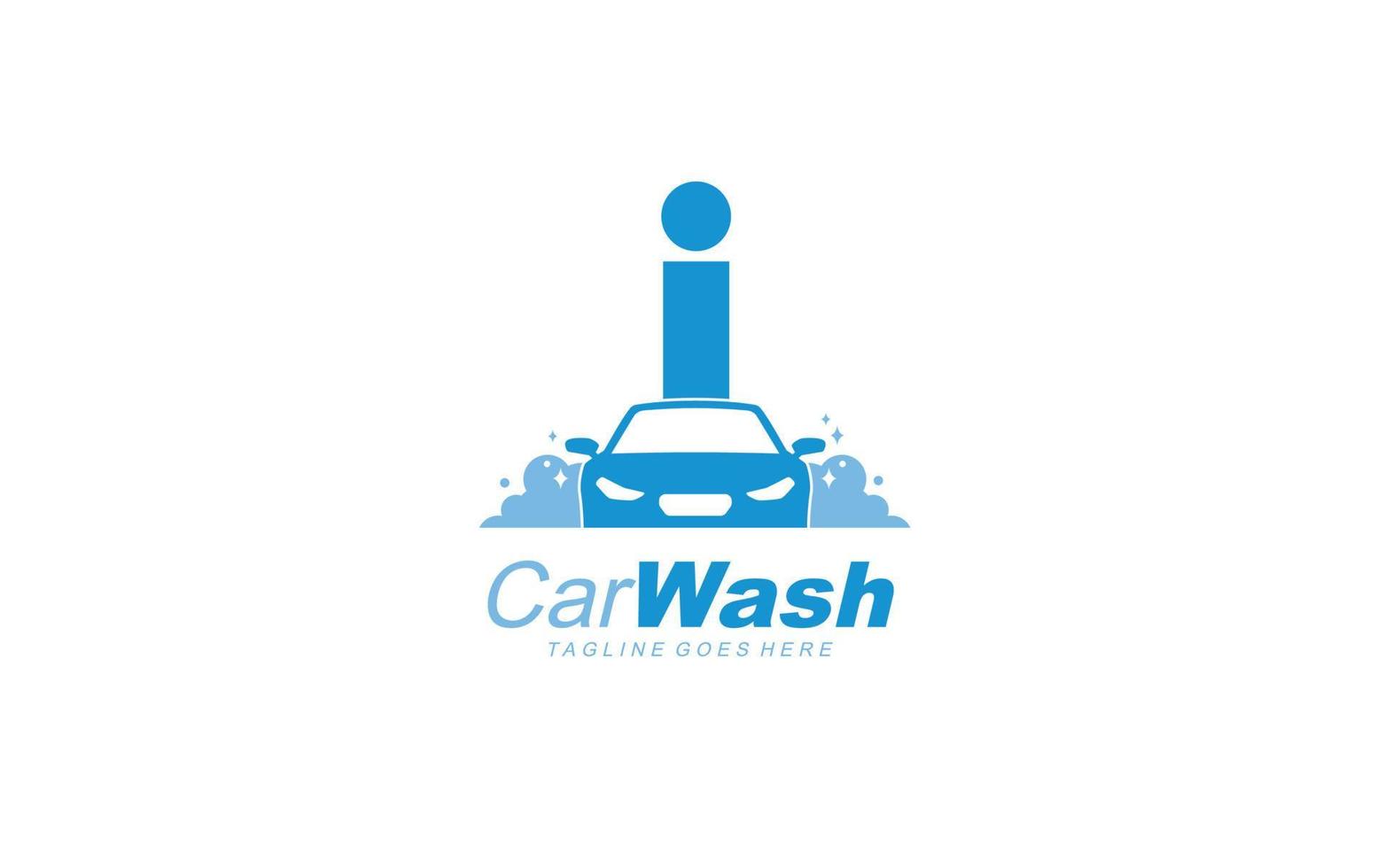 ik logo carwash voor identiteit. auto sjabloon vector illustratie voor uw merk.