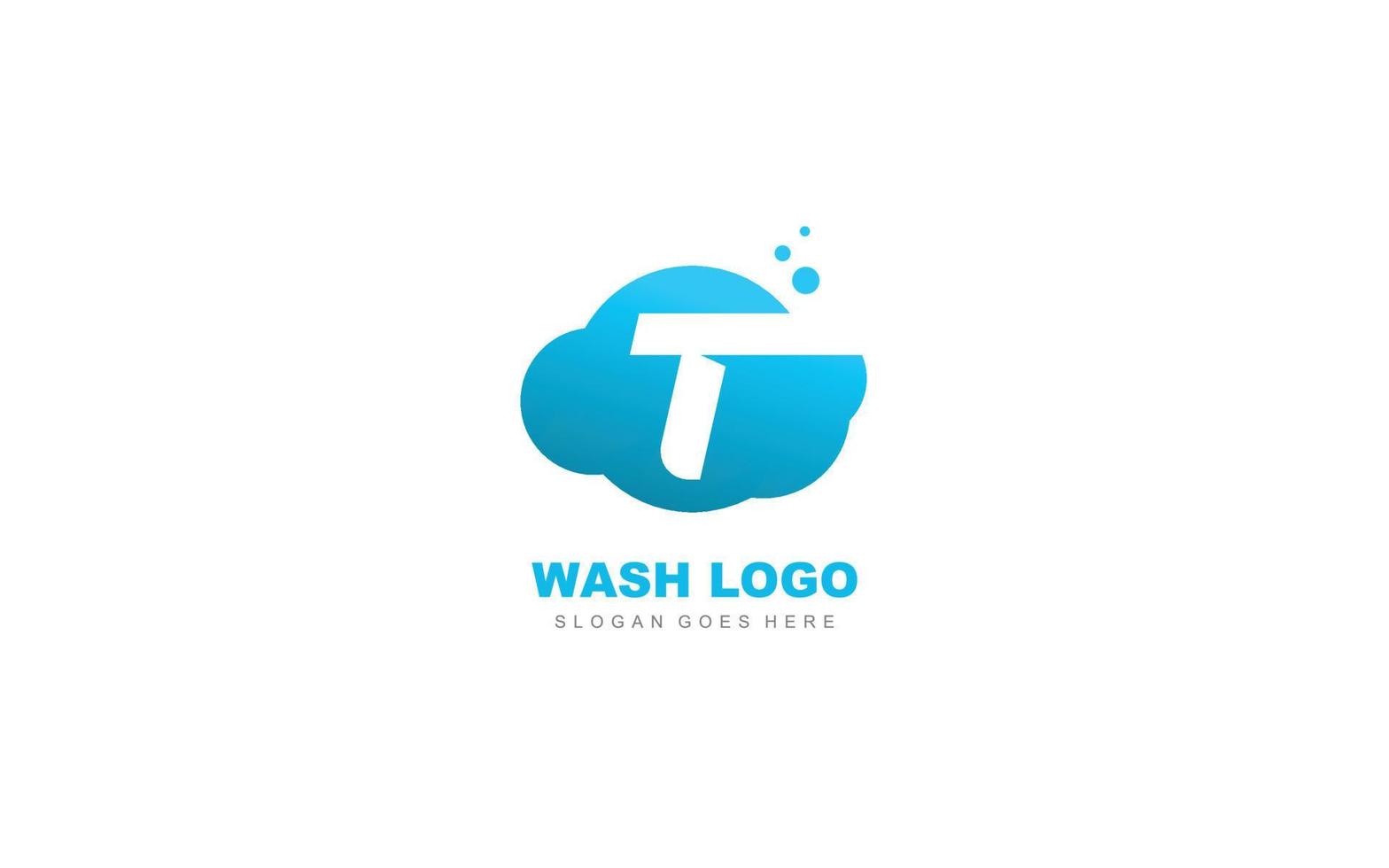 t logo wolk voor branding bedrijf. brief sjabloon vector illustratie voor uw merk.