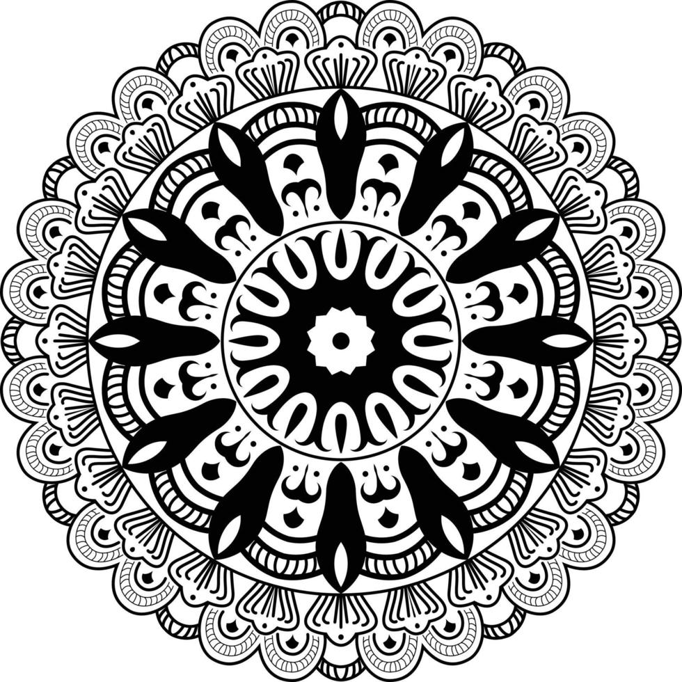 cirkel patroon bloemblad bloem van de mandala met vector bloemen mandala ontspanning patronen uniek ontwerp met achtergrond, hand- getrokken patroon, concept meditatie en ontspannende mandala
