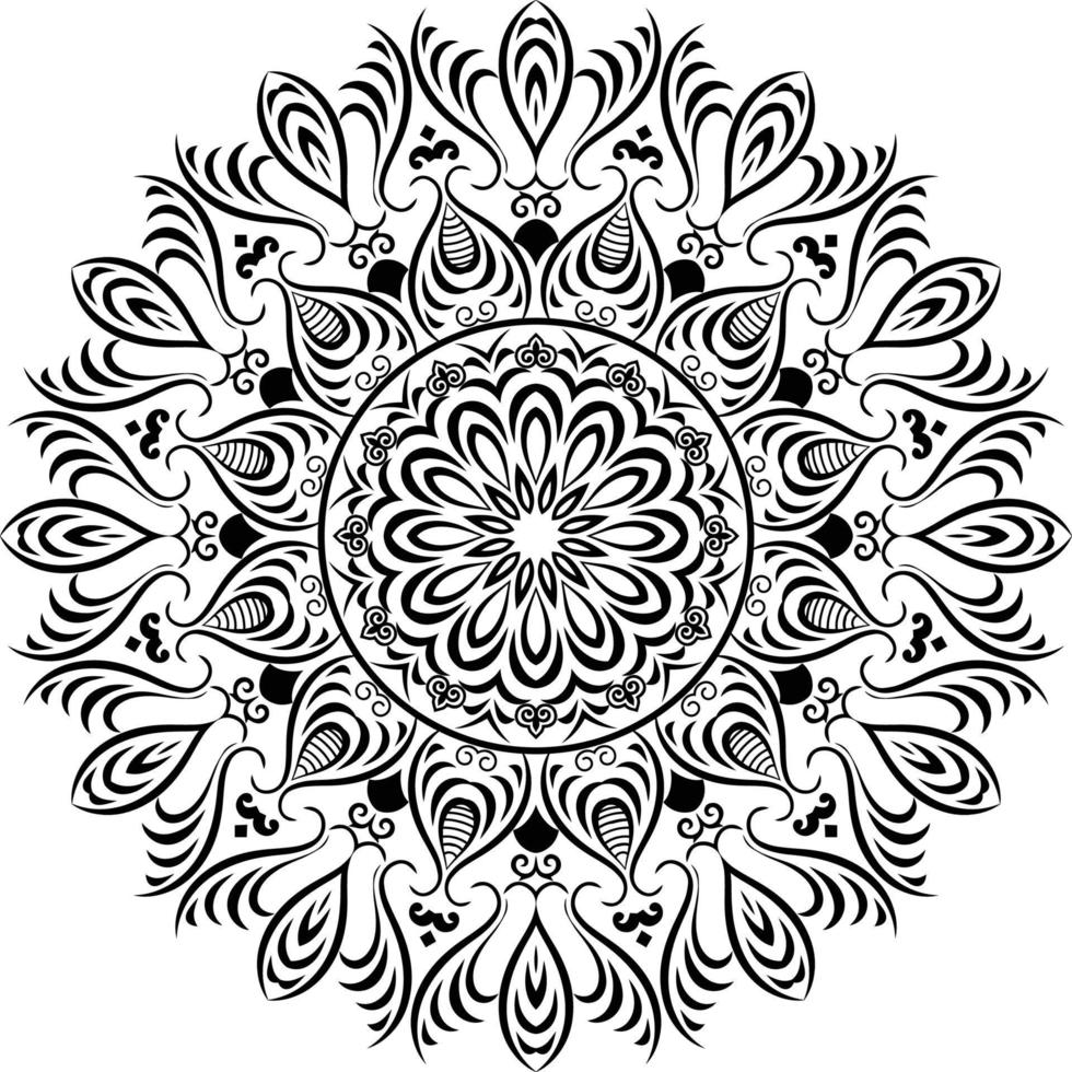 esthetisch bloem mandala, straat herleven mandala, spanning verlichtend mandala, mandala kunst, bloemen mandala kleur bladzijde, vector