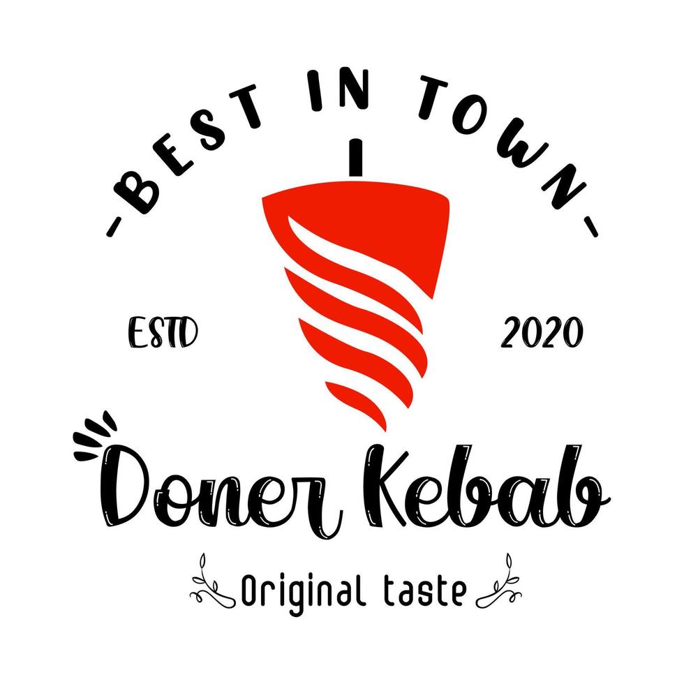 döner kebab-logo voor restaurants en markten. vector