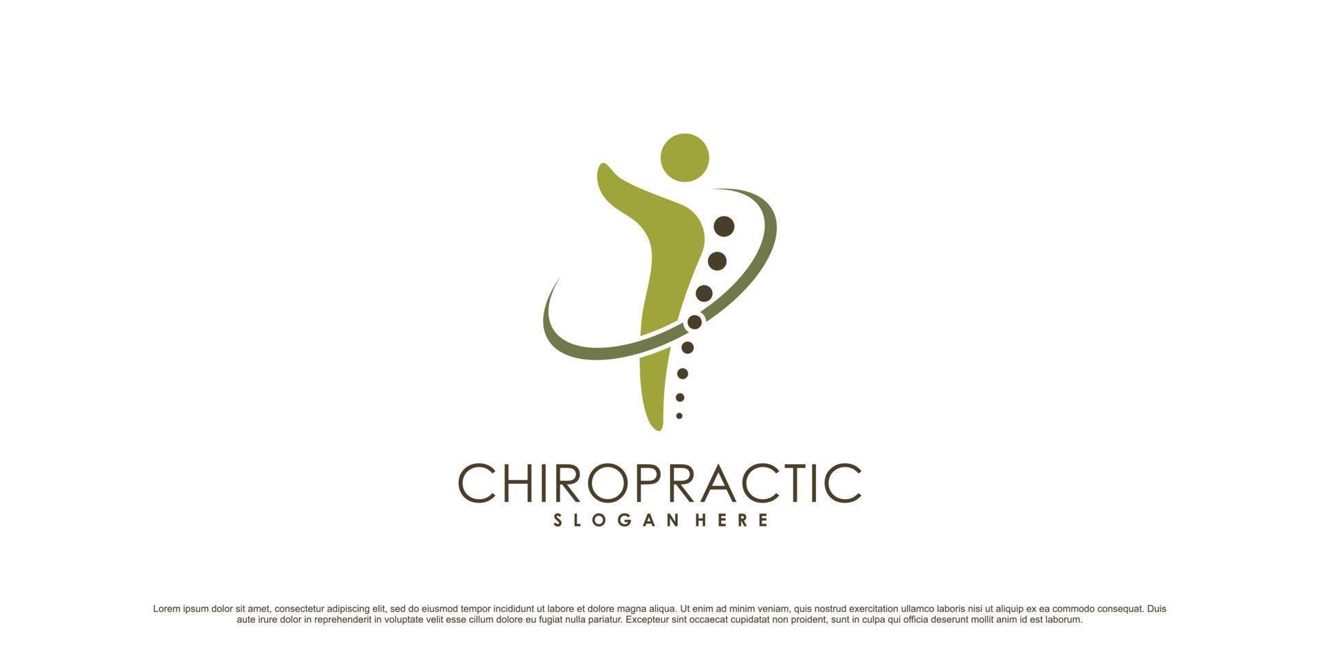 chiropractie icoon logo ontwerp inspiratie voor Gezondheid zorg wervelkolom met creatief concept premie vector