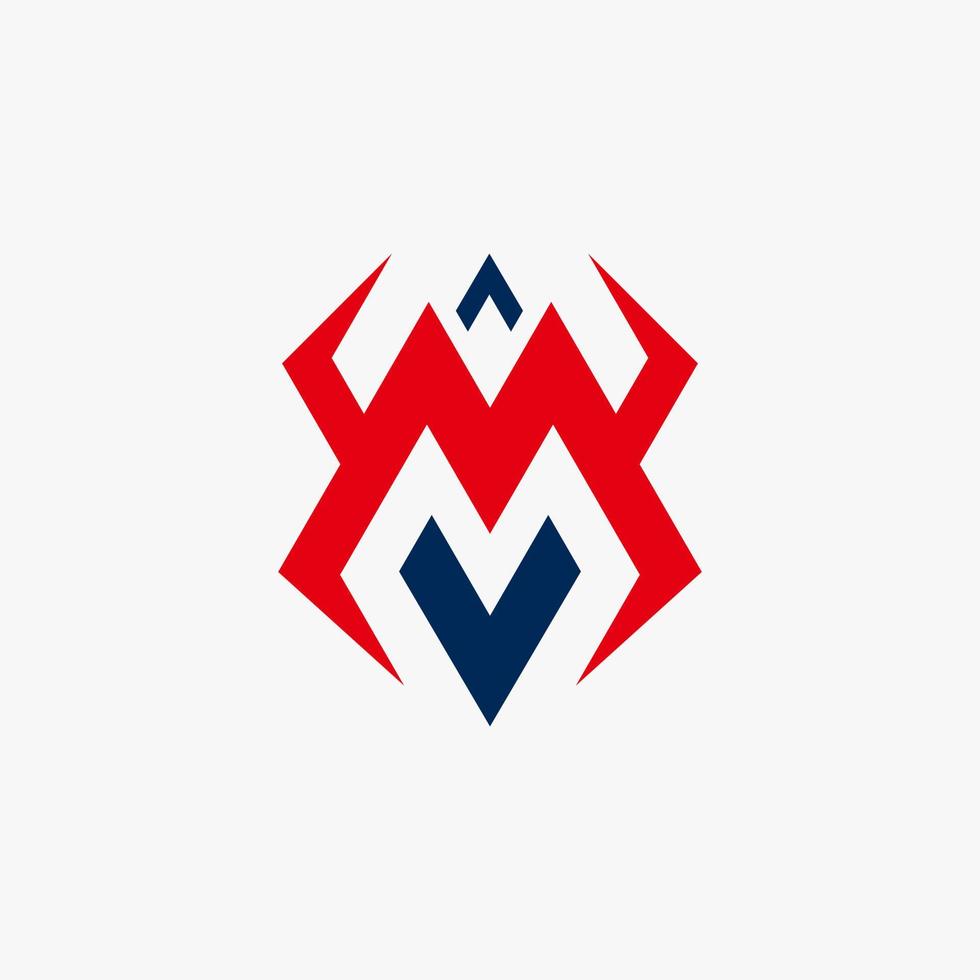 abstract brief m logo illustratie, vector ontwerp