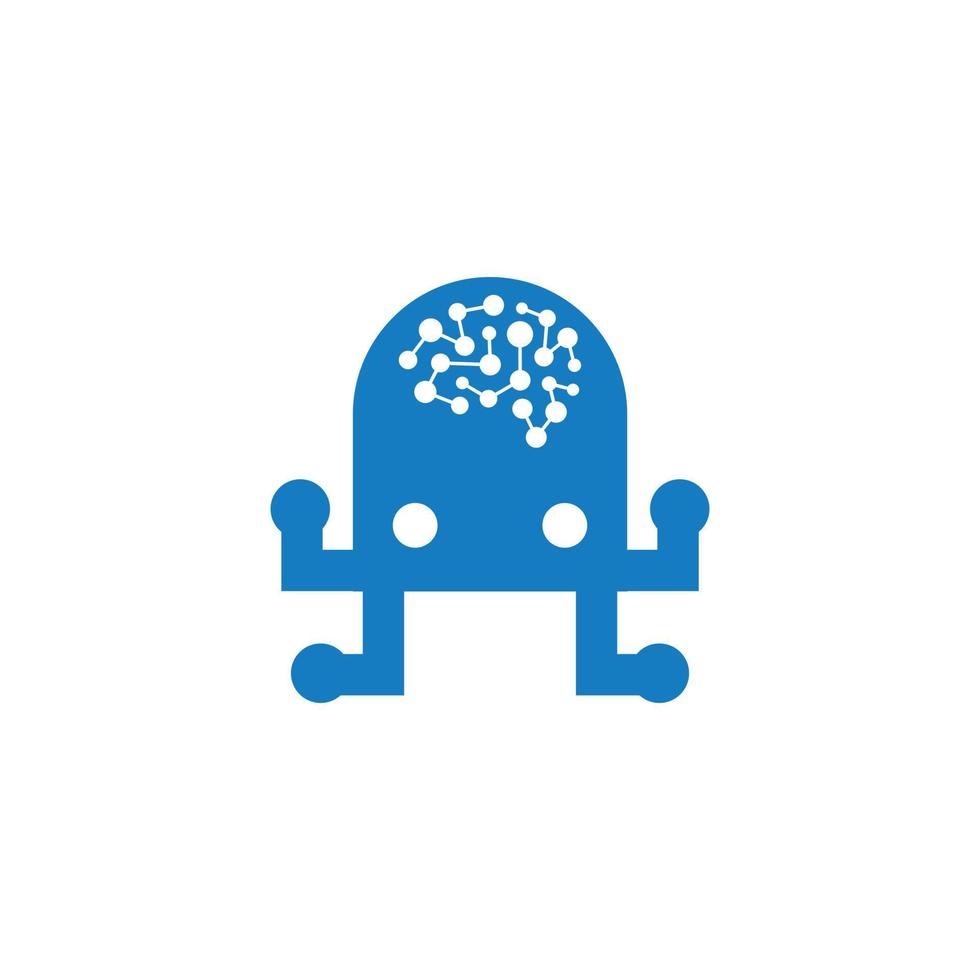 robot logo illustratie, vector ontwerp