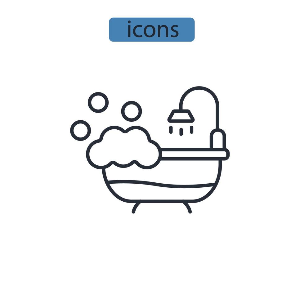badkamer pictogrammen symbool vector elementen voor infographic web
