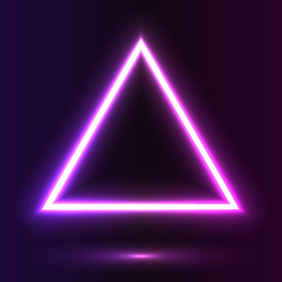 futuristische neon kader grens. Purper neon gloeiend achtergrond vector