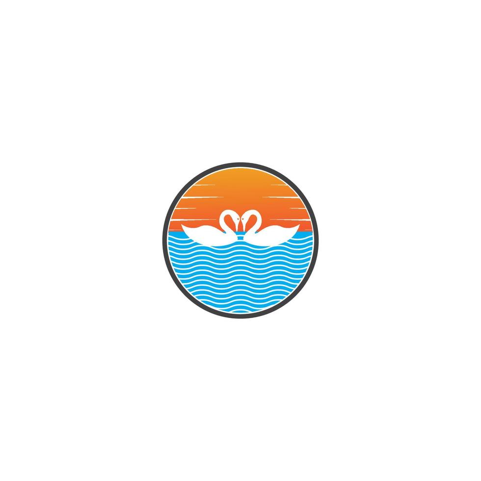 zwaan logo vector illustratie sjabloon ontwerp.