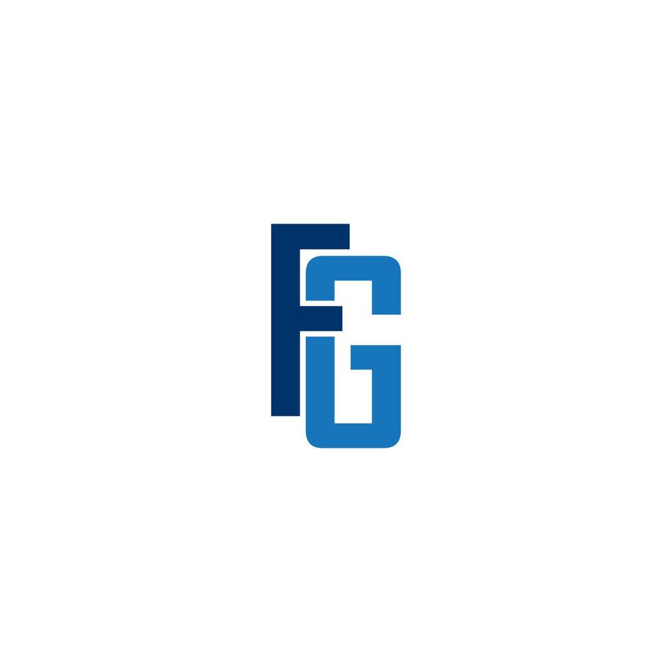 fg brief logo vector illustratie symbool ontwerp.
