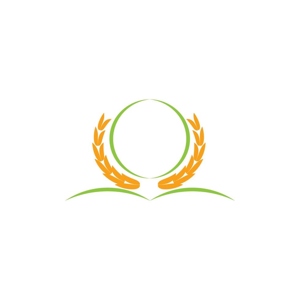 tarwe landbouw logo vector