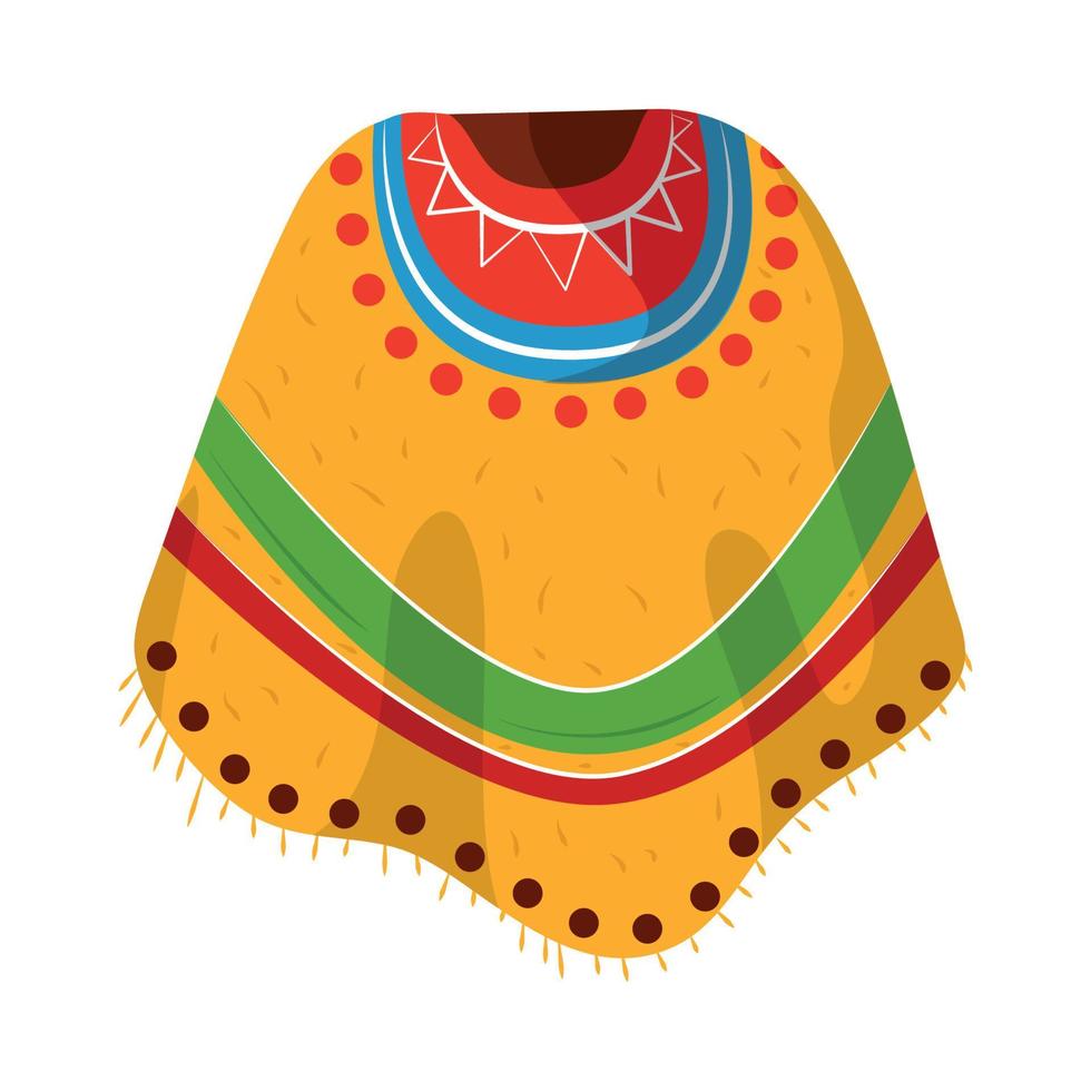 mexicaanse poncho icoon vector