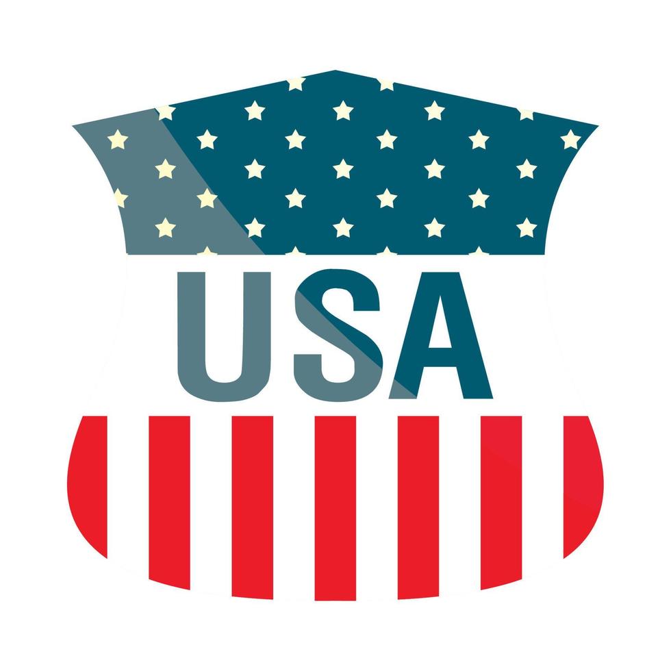 Verenigde Staten van Amerika schild vlag vector