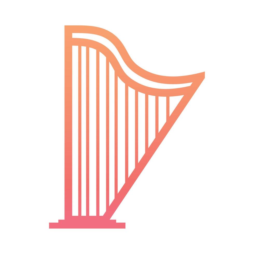 harp instrument musical vector