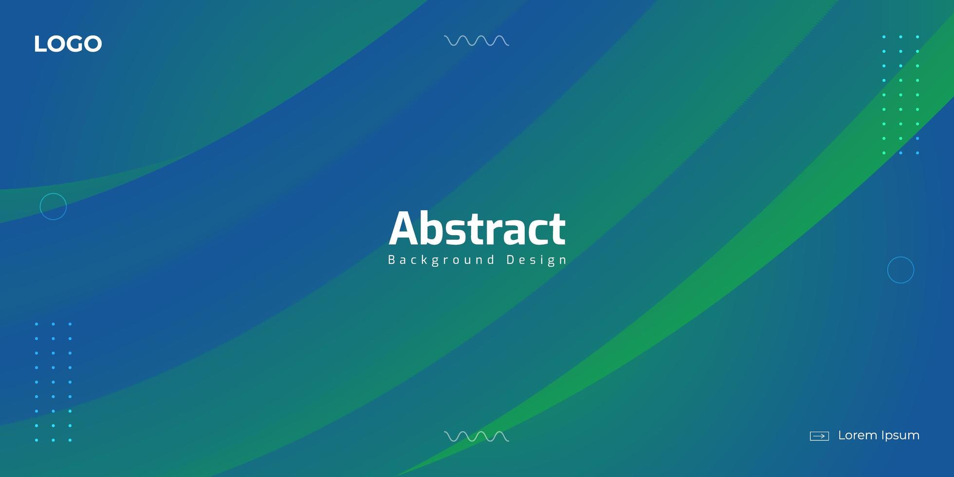 blauwe en groene abstracte vloeiende verloop achtergrond vector