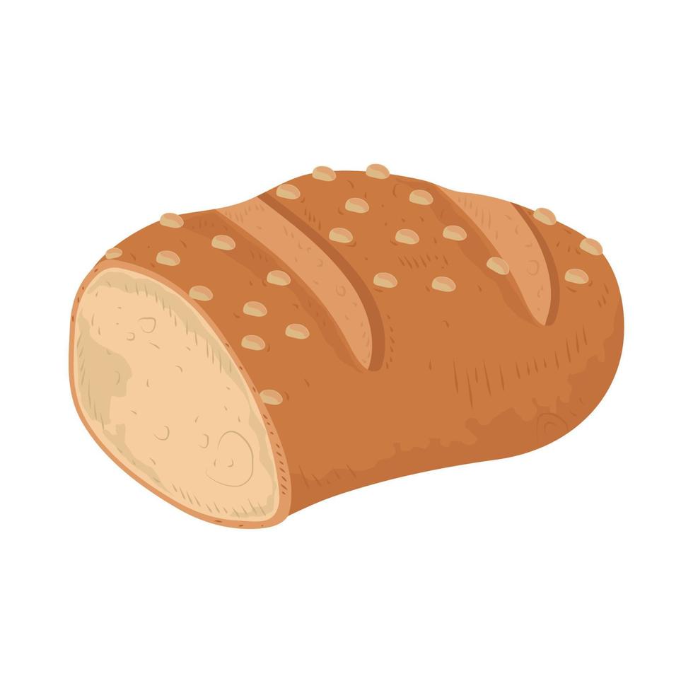 gebakken brood icoon vector