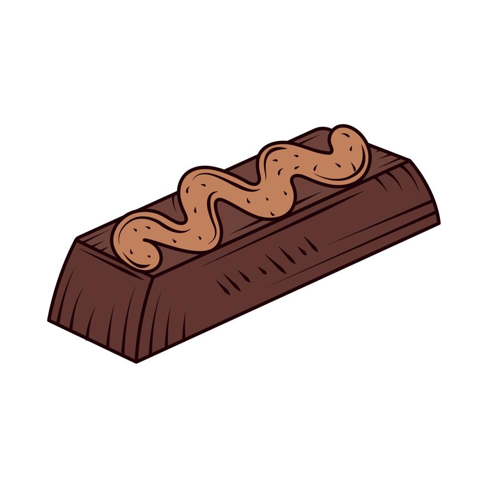zoet chocola bar cacao vector
