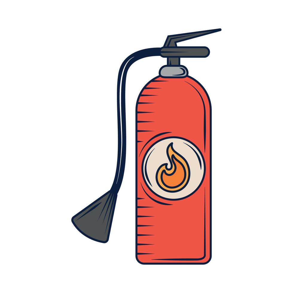 brand brandblusser voor noodgeval vector