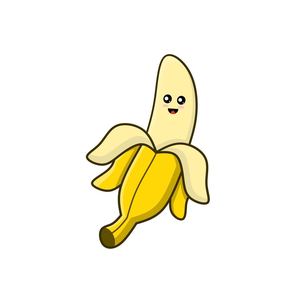 illustratie vector grafisch van tekenfilm banaan schattig