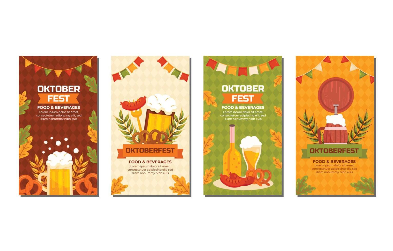 oktoberfest sociale media sjabloon vector