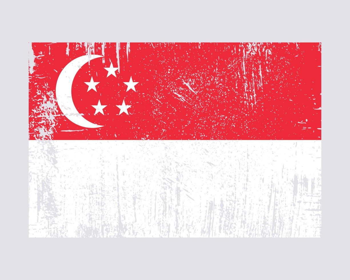 vlag van singapore vector