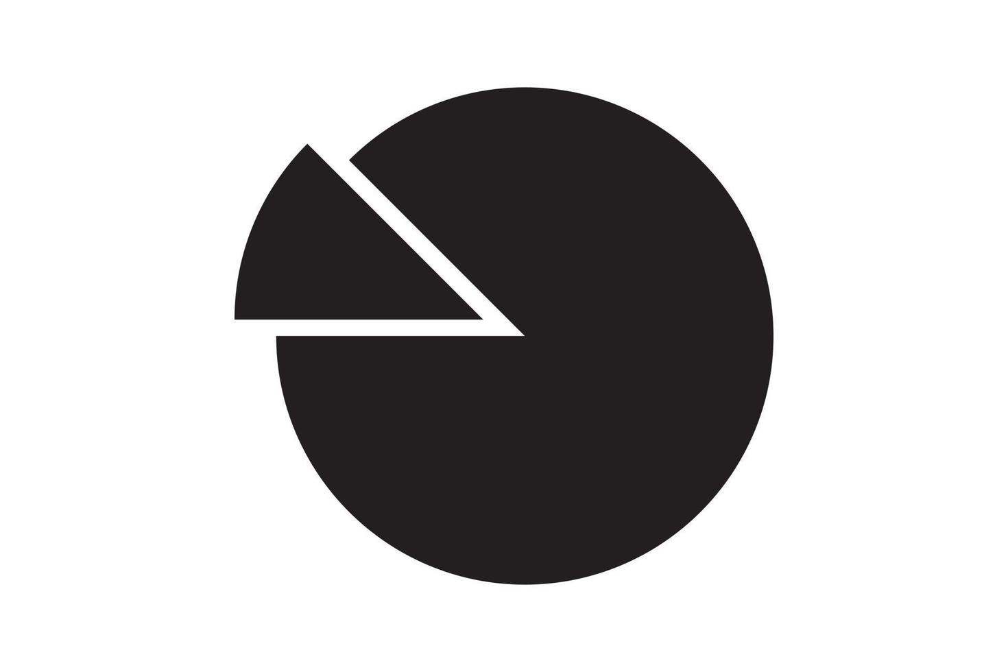 ronde grafisch fractie cirkel vorm vector element. meetkundig diagram divisie sectie icoon.