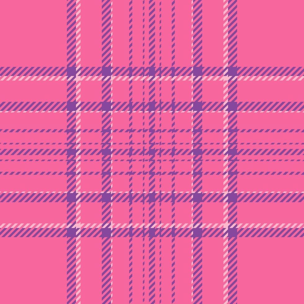 plaid controleren patroon in roze. naadloos kleding stof textuur. Schotse ruit textiel afdrukken. vector