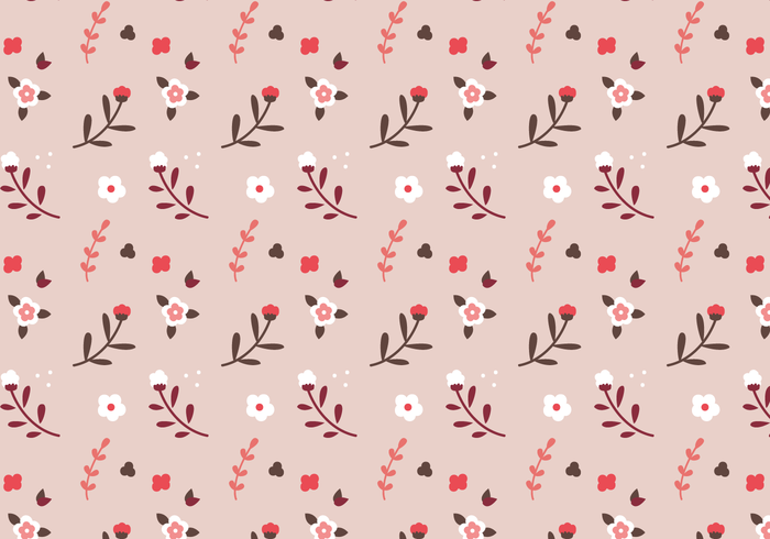 Gratis Pink Floral Pattern Vector