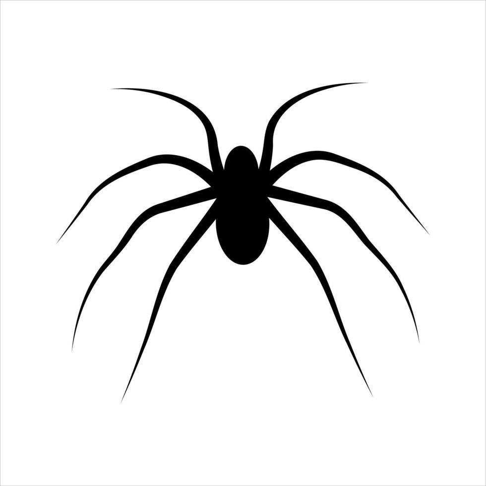 spin silhouet icoon voor halloween. vector illustratie.