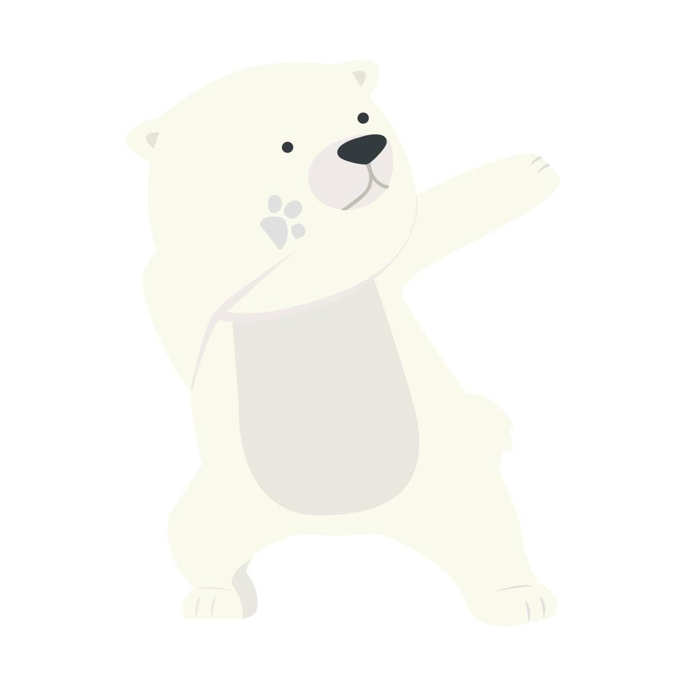 schattig polair beer deppen beweging tekenfilm vector