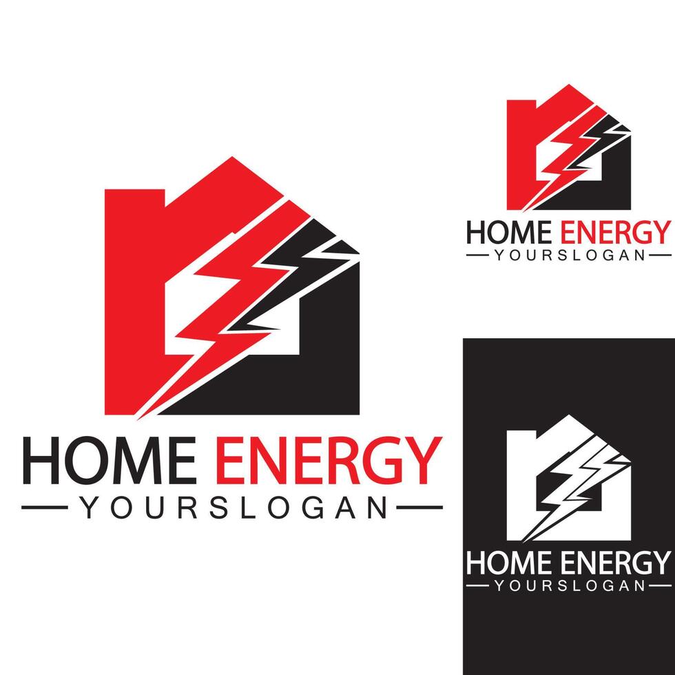 huis macht energie logo vector icoon symbool ontwerp illustratie