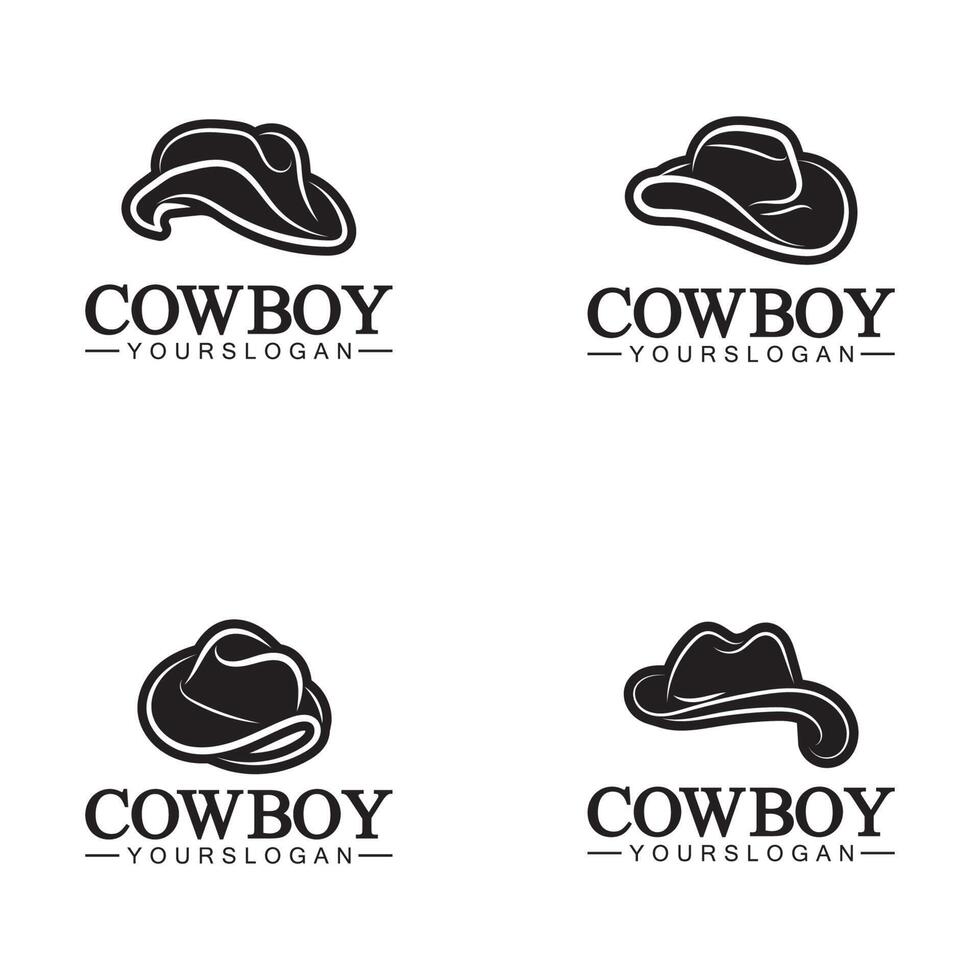 cowboyhoed logo pictogram vector ontwerpsjabloon