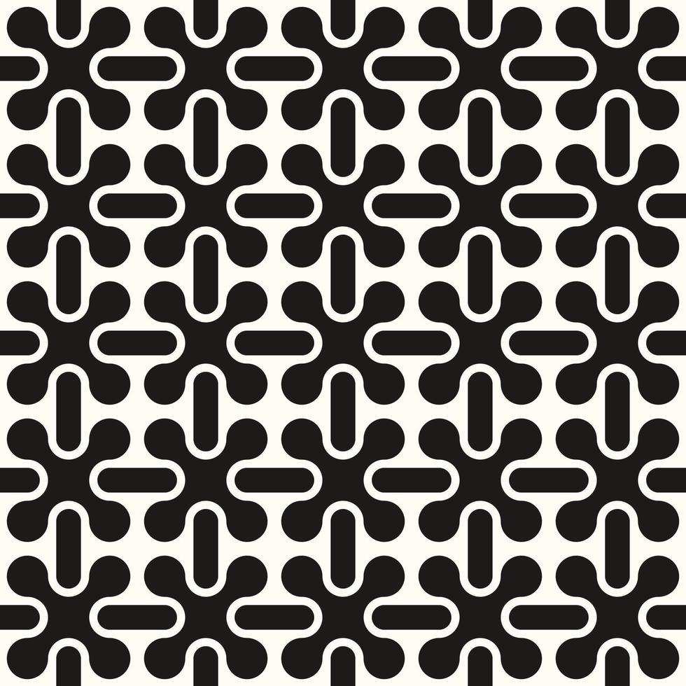 vector geometrische abstracte naadloze zwart-wit patroon textuur herhalende background