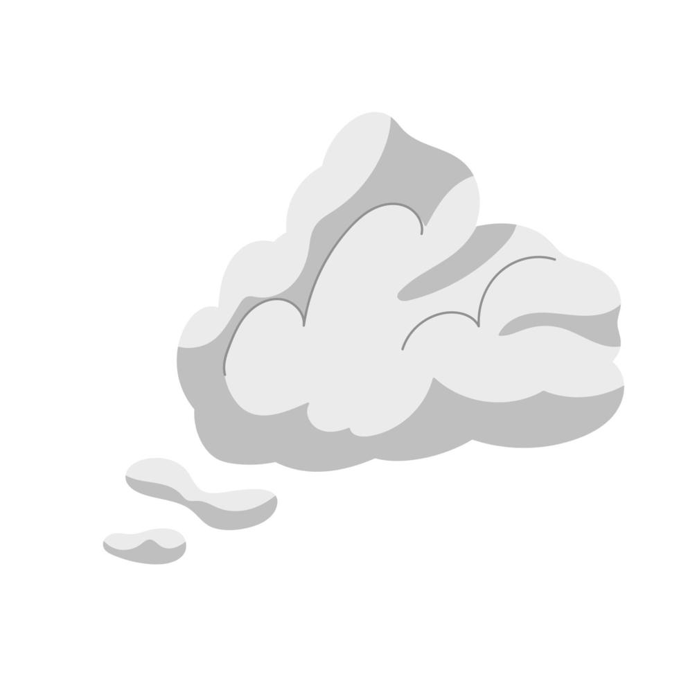 abstract stoom- wolk trekjes silhouet. rook wolk, uitlaten spoor van gas, rook, stoom- en stof. geïsoleerd vector illustratie