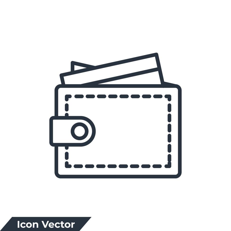 portemonnee icoon logo vector illustratie. portemonnee symbool sjabloon voor grafisch en web ontwerp verzameling