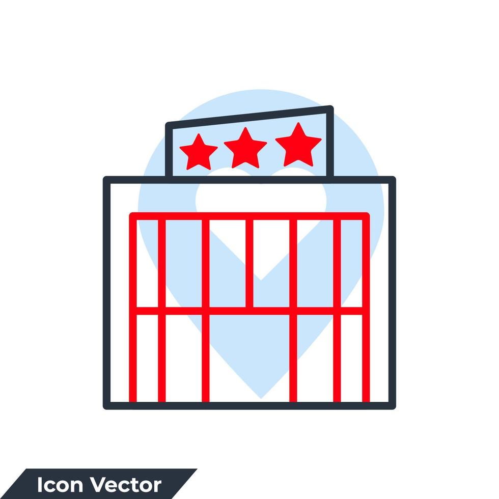 winkelcentrum centrum icoon logo vector illustratie. boodschappen doen winkelcentrum symbool sjabloon voor grafisch en web ontwerp verzameling