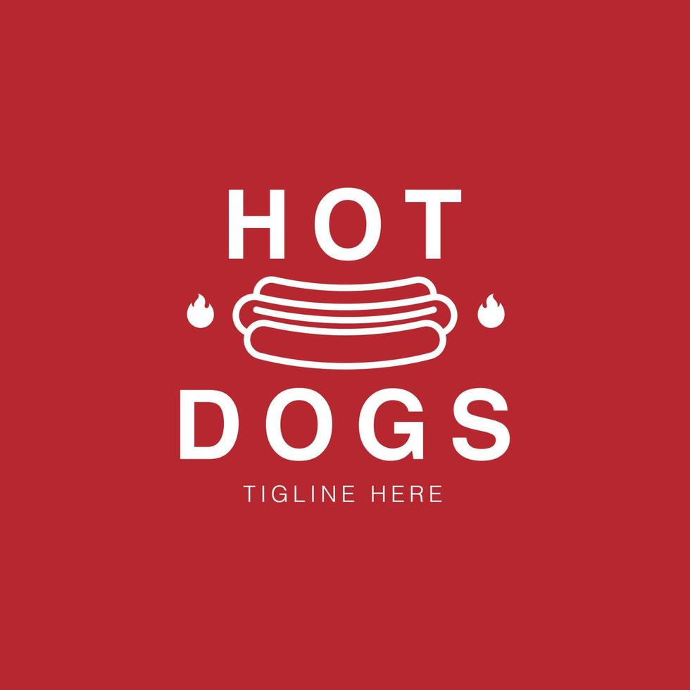 heet hond logo ontwerp sjabloon. vector vers en smakelijk concept voor cafe, kraam, bar, restaurant.