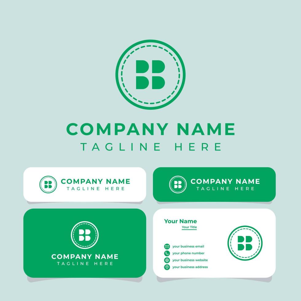 brief bb cirkel logo, geschikt voor ieder bedrijf met bb initialen. vector