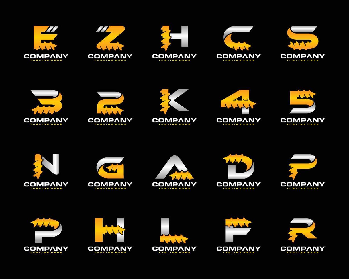 eerste brief boren bundel logo vector