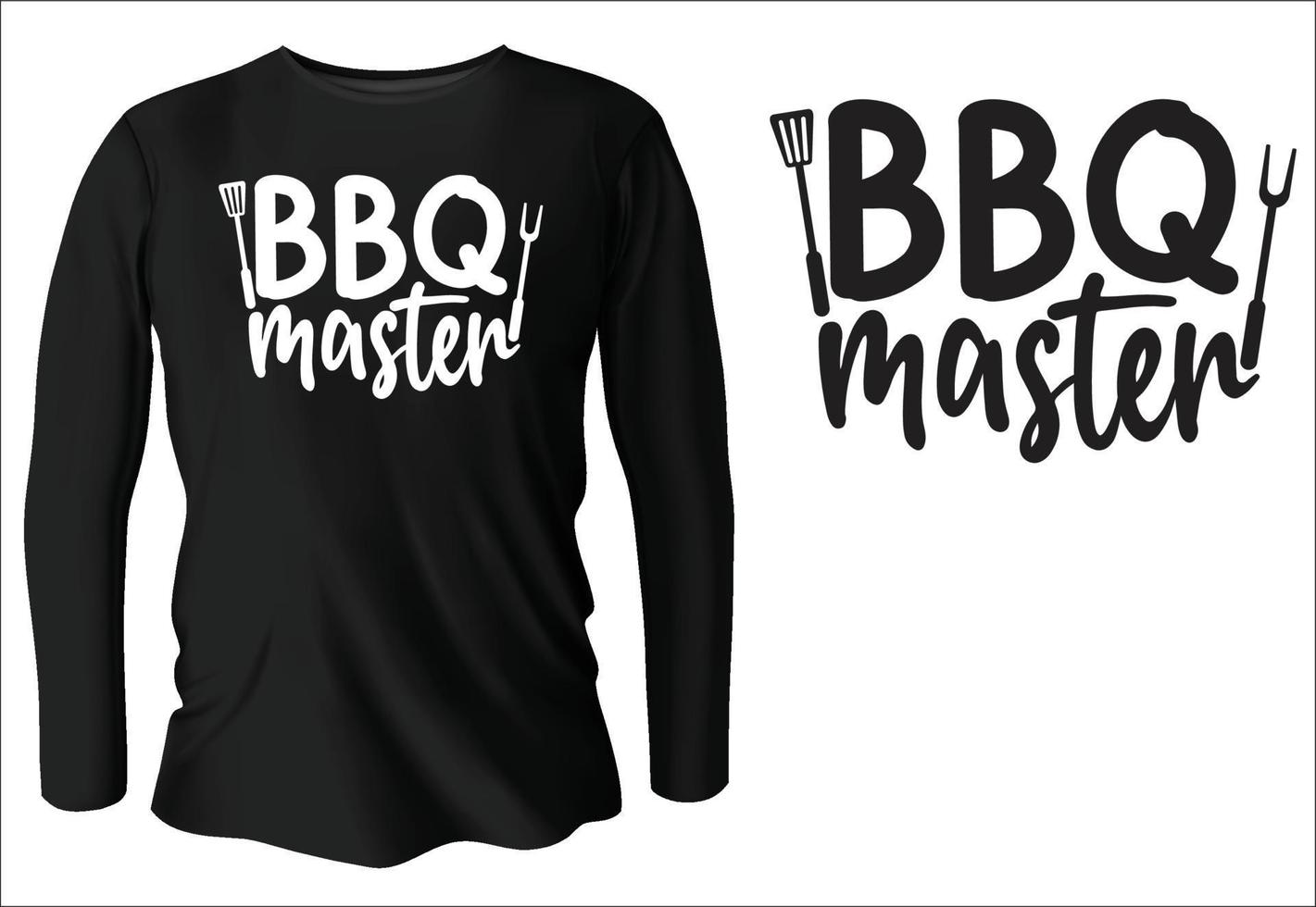 bbq meester t-shirt ontwerp met vector