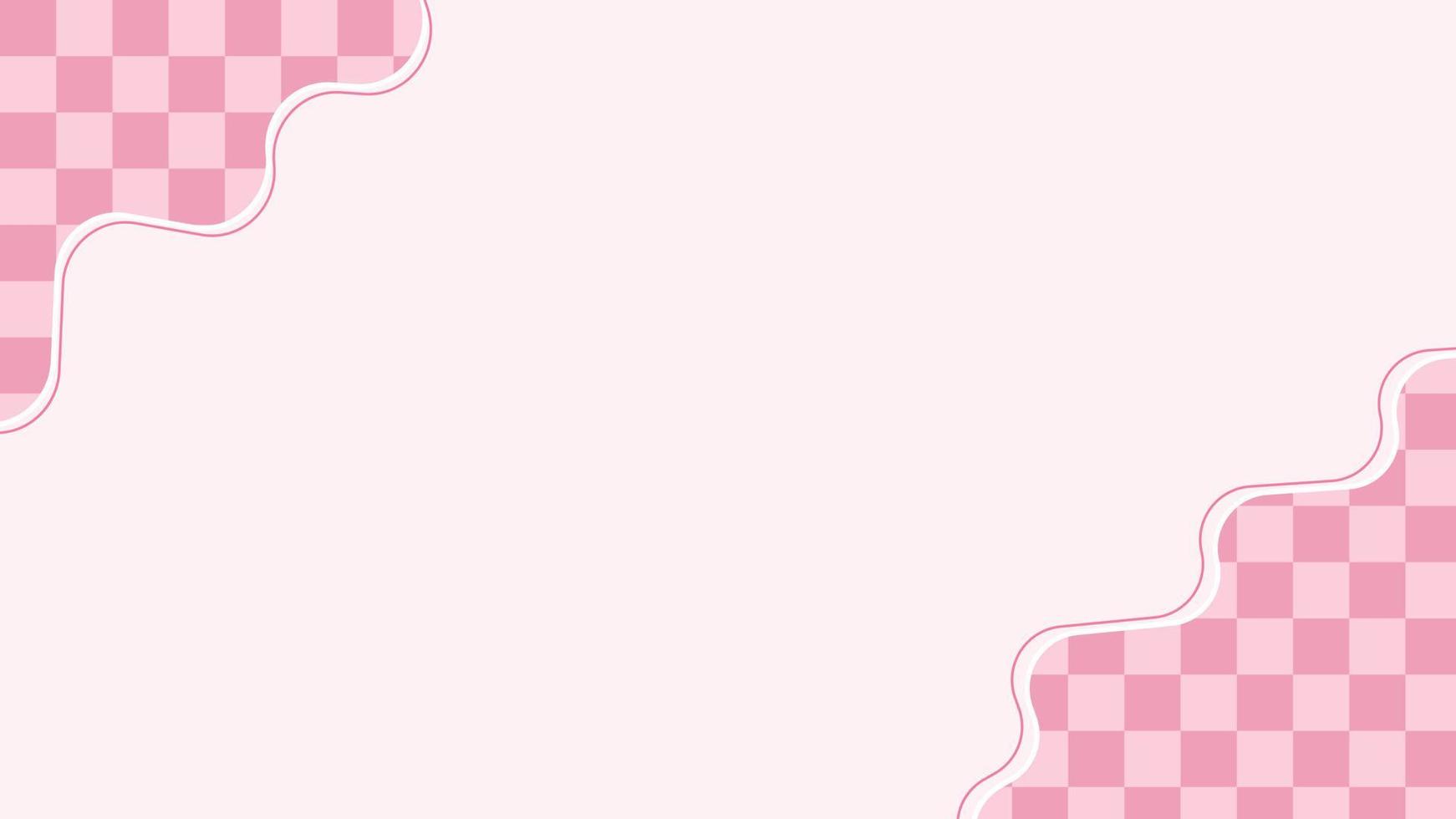 esthetisch minimaal schattig pastel roze behang met abstract schijven, schaakbord decoratie backdrop illustratie, perfect voor behang, achtergrond, ansichtkaart, achtergrond, banier vector