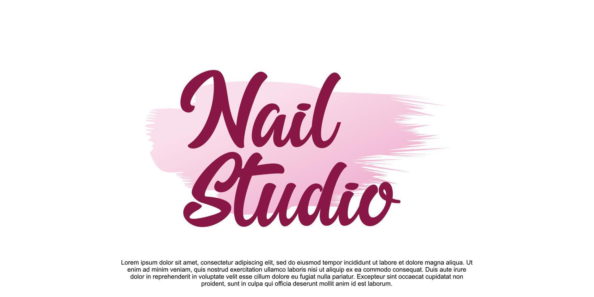 nagel studio logo ontwerp voor manicure en pedicure met creatief concept premie vector een deel 3